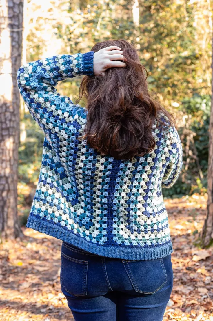 Image for Sarah Maker – Free Granny Hexagon Cardigan Crochet Pattern