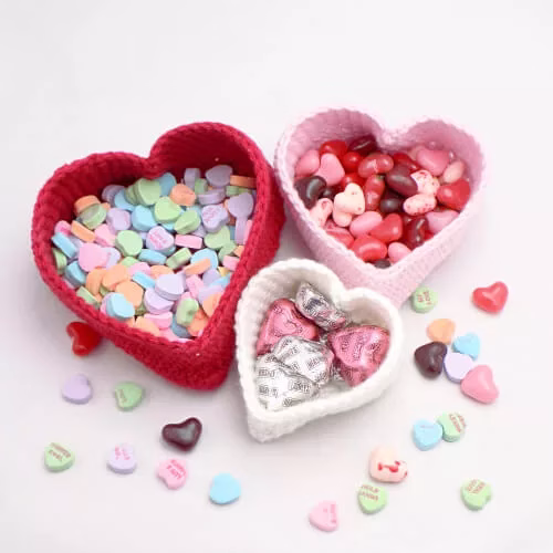 Image for How to Crochet Heart Nesting Baskets – Free Pattern