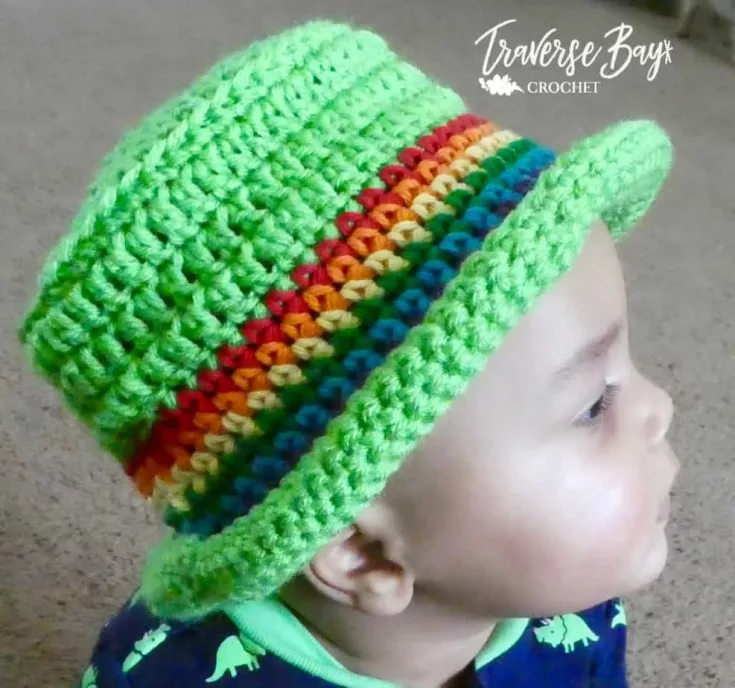Image for St. Paddy’s crochet rainbow top hat