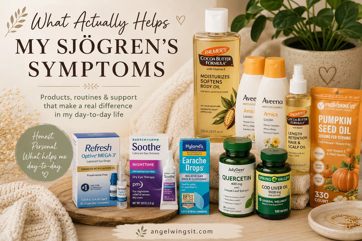 Soothing routines and products for Sjogren's Syndrome Products, MCAS, and intense dryness relief.