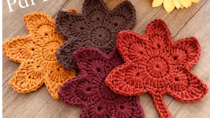 Image for Maple Leaf Coaster Crochet Pattern