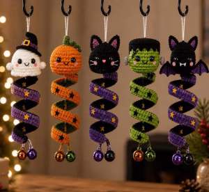 Halloween Spiral Ornament Crochet Pattern