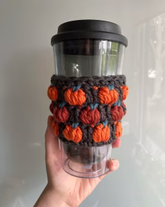 Pumpkin Cup Cozy Crochet Pattern